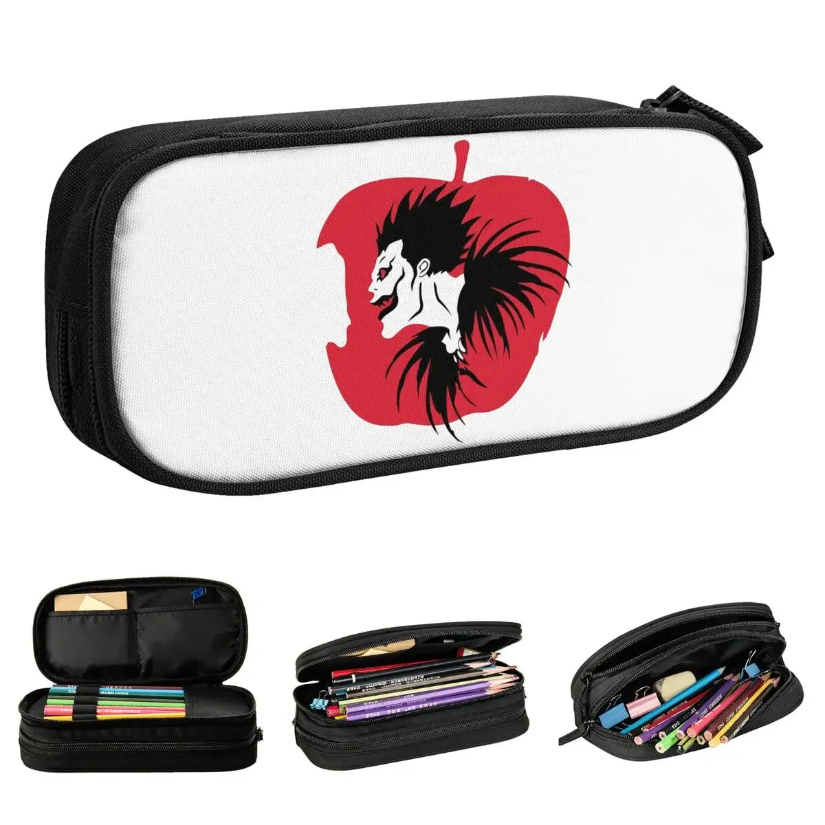 

Ryuk Deaths Notes Pencil Case Pen Bags Girls Boys Large Storage Students School Zipper Pencilcases