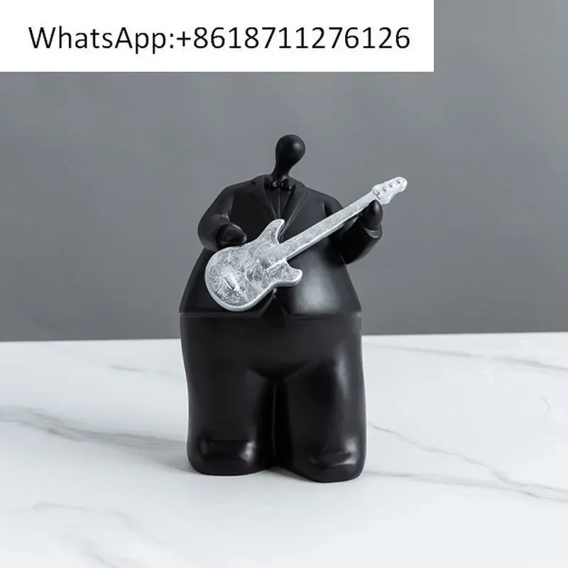 

Nordic Abstract Musical Character Trumpet Violin Guitar Saxophone Ornaments Statues And Sculptures Porch Bookshelf Artwork Gift