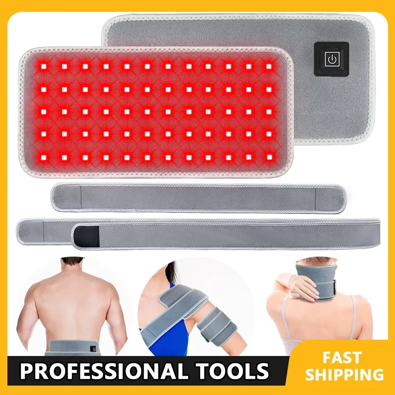 

LED Red Light Therapy Belt 660nm 850nm Infrared Pain Relief for Waist Back Abdomen Knees Wrists Joints - Muscle Healing Pad