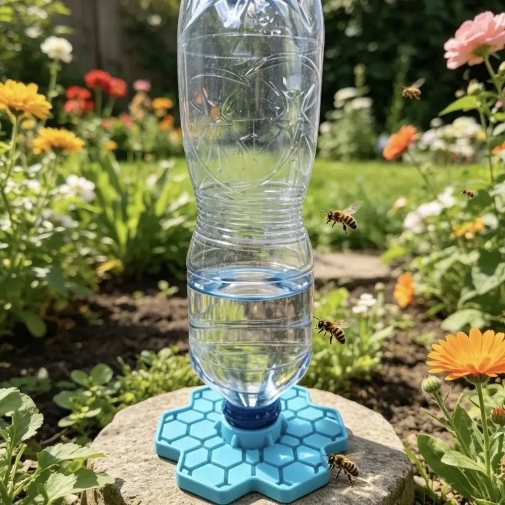 Simple 3D Printing Bee Water Feeder Small-Hole Honeycomb Safe Bee Watering Dish Honeybee Drinking Station Bees and Butterflies