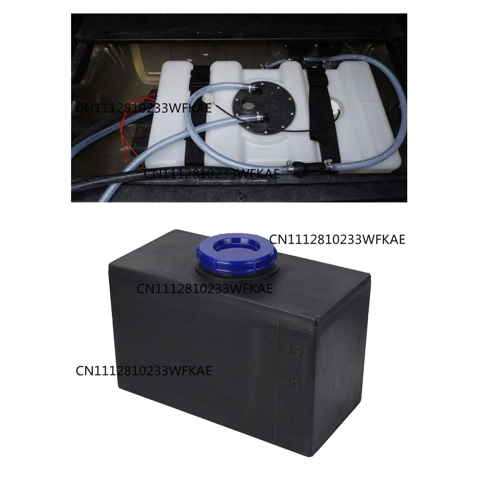 5 Gallon 20L RV Water Tank 15.7x9.8x7.9in Heat and Cold Resistance Square Water Storage Tank LLDPE for Trailers Boats Yachts