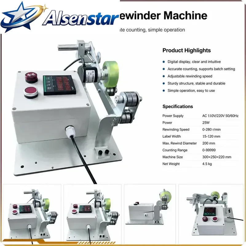 Roller-Type Electronic Digital Display Wire Length Meter Cable Measuring Counter with Alarm Reminder for Precision Measurement