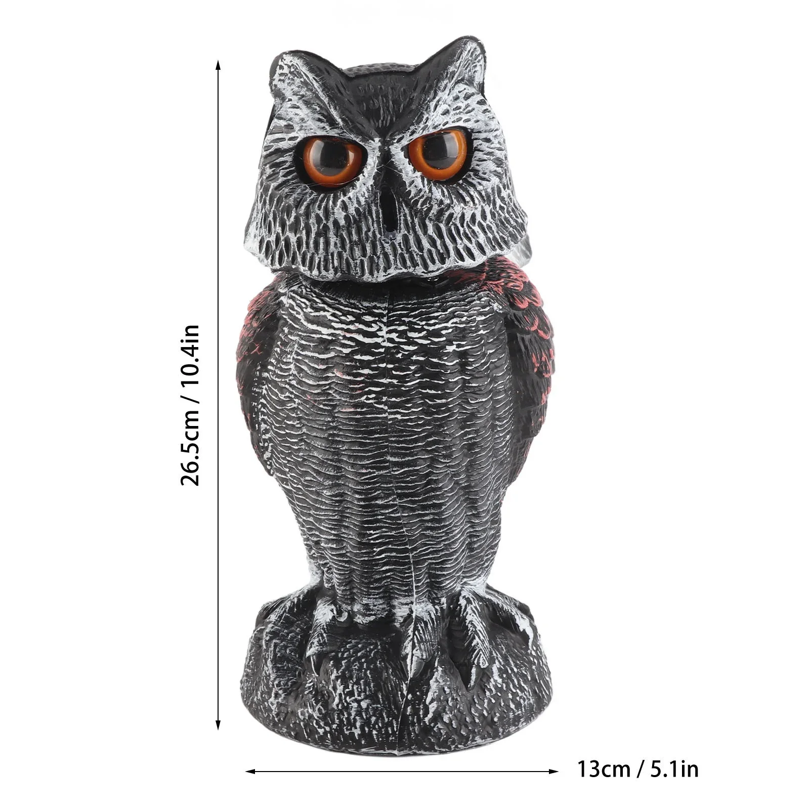 Plastic Shake Head Owl Decoy To Scare Birds Away Scarecrow Fake Owl Outdoor Garden Decoration