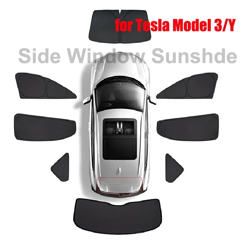 

Автомобильный солнцезащитный козырек для Tesla Model 3 LAUNCH 2024 2025, солнцезащитный козырек на лобовое стекло, защита переднего бокового окна, конфиденциальность, слепая затенение