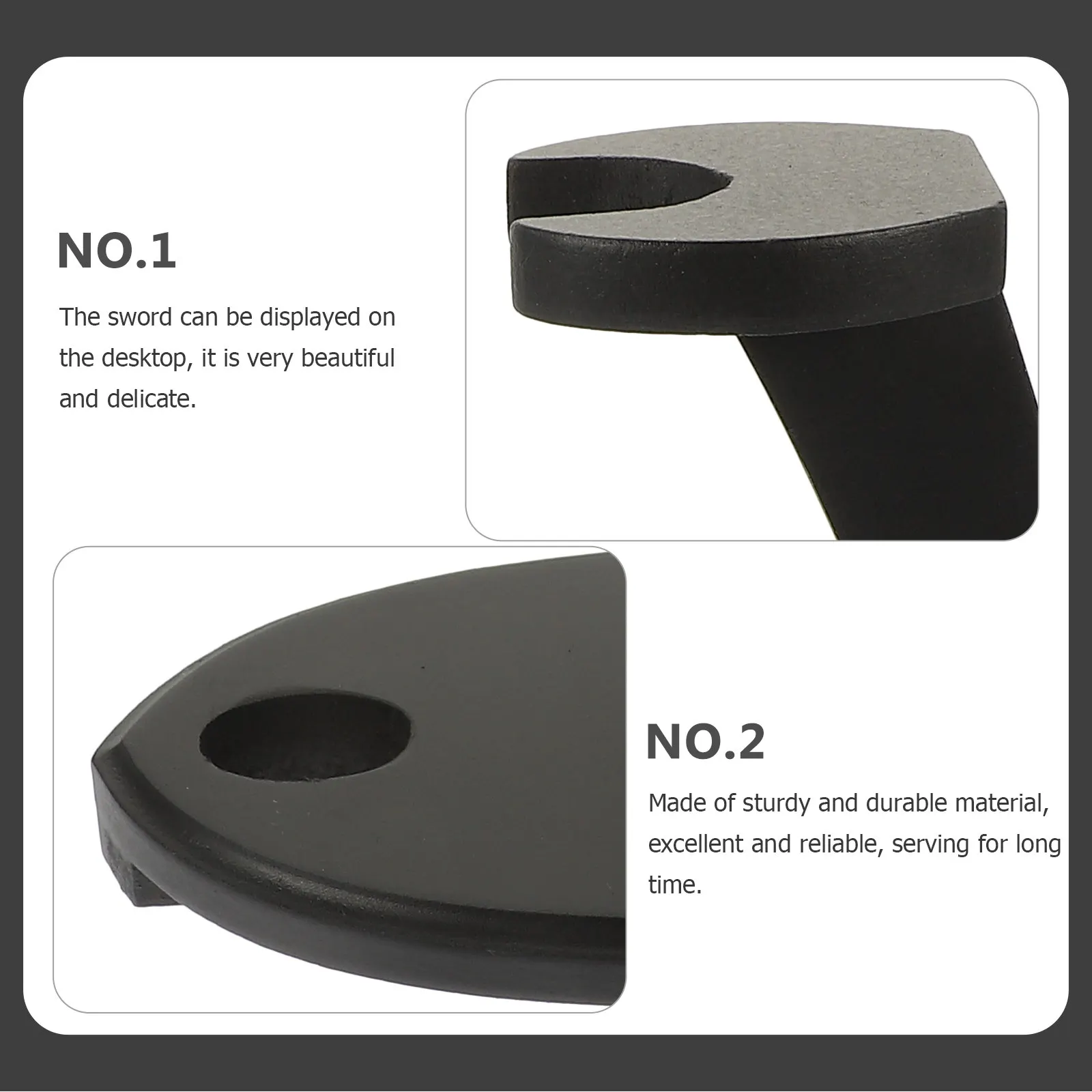Sturdy Plastic Stand for Swords Display Shelf Desktop Organizer Easy Install Storage Rack for Living Room Bedroom