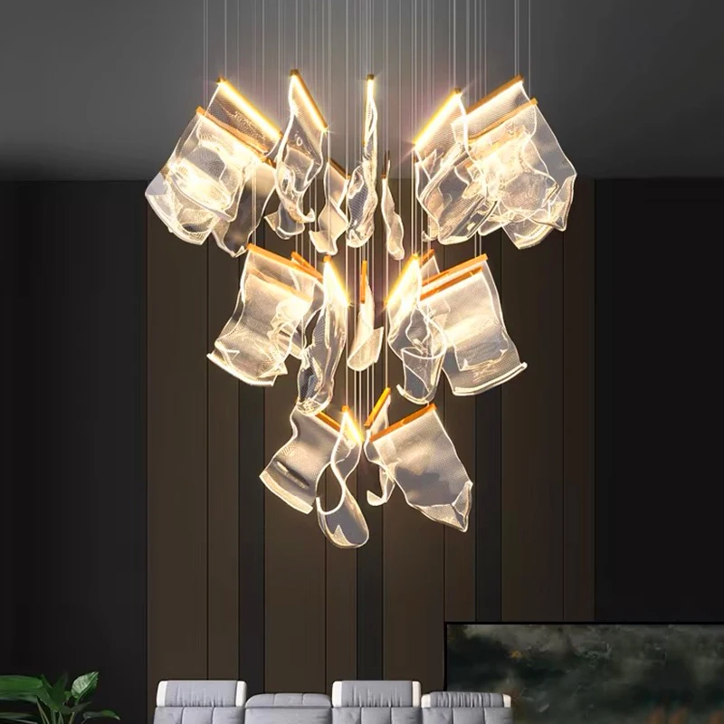 Imagem -03 - Nordic Pendant Lights For Home Decoration Stair Chandelier Sala de Estar e Jantar Luz de Teto Iluminação Interna