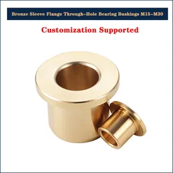 Bronze Sleeve Flange Through-Hole Bearing Bushings 1PCS