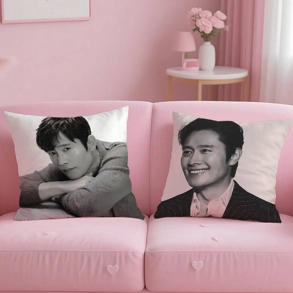 Musife Lee Byung Hun الممثل كيس وسادة نمط الطباعة المخدة غرفة المعيشة أريكة غطاء الوسادة ديكور غرفة نوم