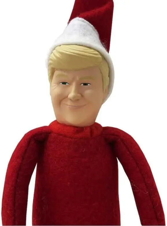 Trump on a Stump Christmas Elf Make The Holiday Great Again with Plush Funny Novelty Figure Toy Shelf Decor,Christmas Decoration