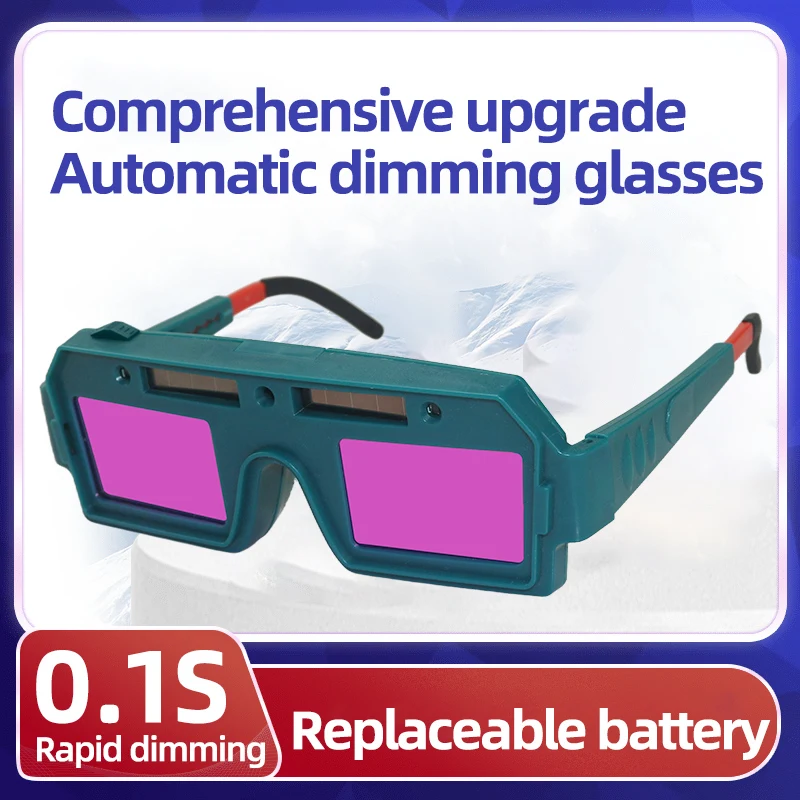 

New auto-dimming welding goggles with replaceable lithium battery welding glasses for TIG MIG arc plasma cutting