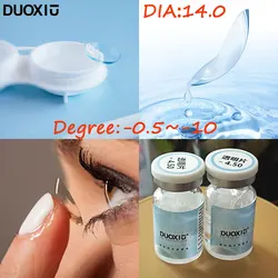 DUOXIU 1 Pair Soft Transparent Myopic Contact Lenses Correction With Degree for Vision Prescription Power -0.50 to -20.00 Yearly