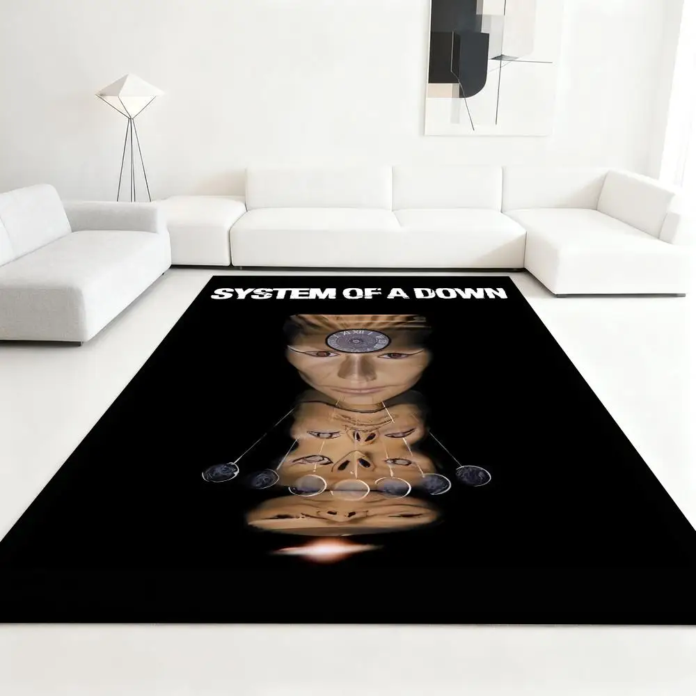 

S-System of a DownS cool Rock Floor Mat Soft Thickened Absorbent Non-Slip Bedroom Living Room Door Mat Home Decor Flannel Rugs