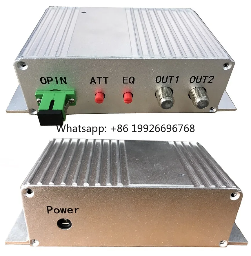 Indoor 2 Outputs 106dbuv High Power Fiber Optical Receiver with AGC