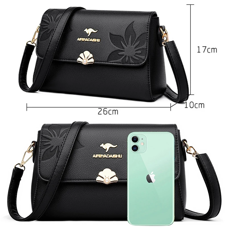 2024 Fashionable Printed Decorative Shoulder Bags With Top Layer Cowhide Women\'s Crossbody Bags Luxury Designer Brand Handbags