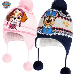 Genuine PAW Patrol Chase Skye Children Ear Protection Beanies Infant Plush Earflaps Cap Soft Cartoon Winter Warm Girl Boy Hat