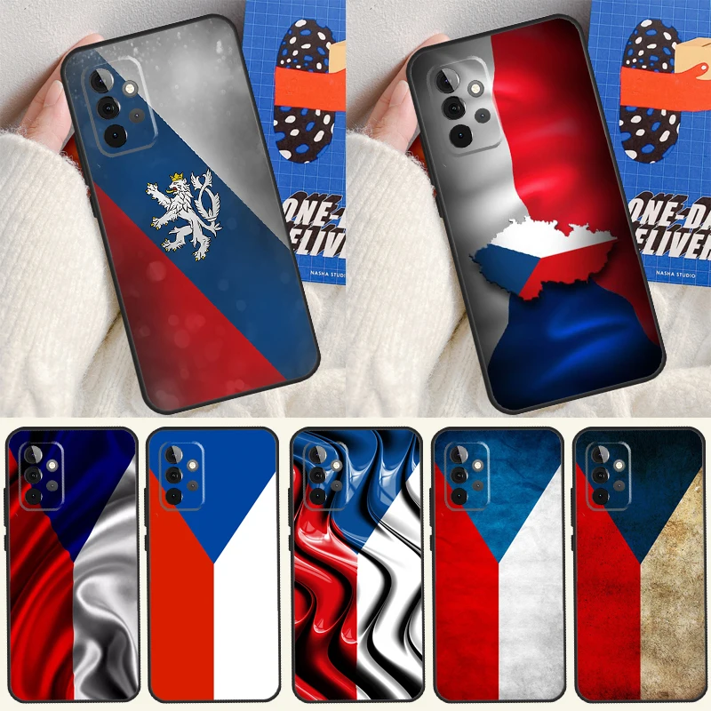 Czech Republic Flag Case For Samsung Galaxy A14 A55 A06 A05 A36 A26 A16 A54 A34 A22 A32 A52 A35 A15 A53 A13 A56