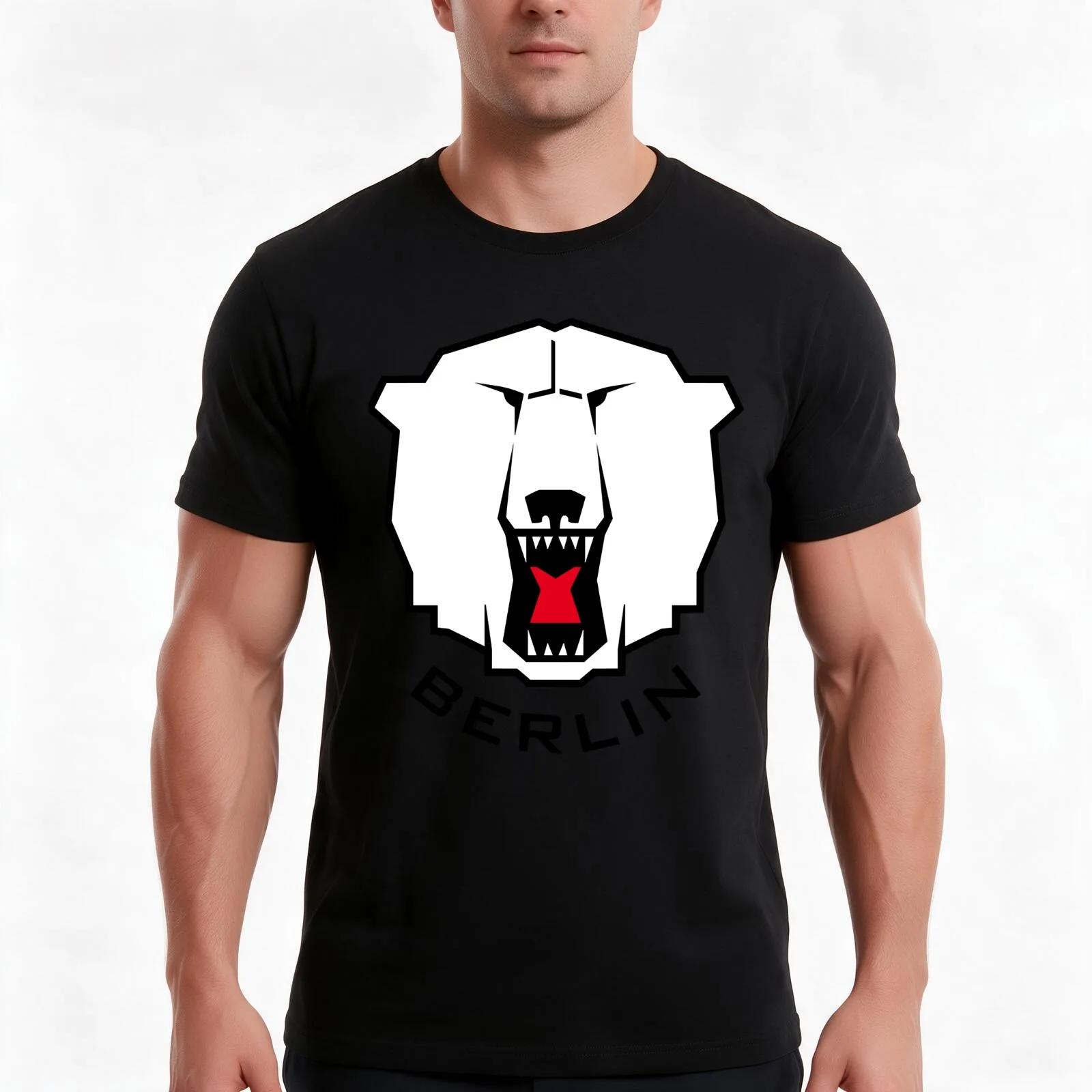 Eisb?ren Berlin Hockey Classic T-Shirt Summer Casual Cotton Tee Oversized Streetwear Tops Vintage Graphic Print 100% Cotton