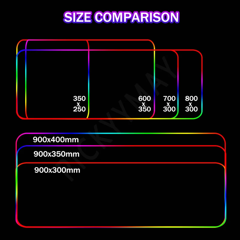 Imagem -06 - Led Luminous Gaming Mousepad Desk Mat Gamer Mousepad Céu Nuvem Paisagem Rgb Grande Backlight 900x 400 mm