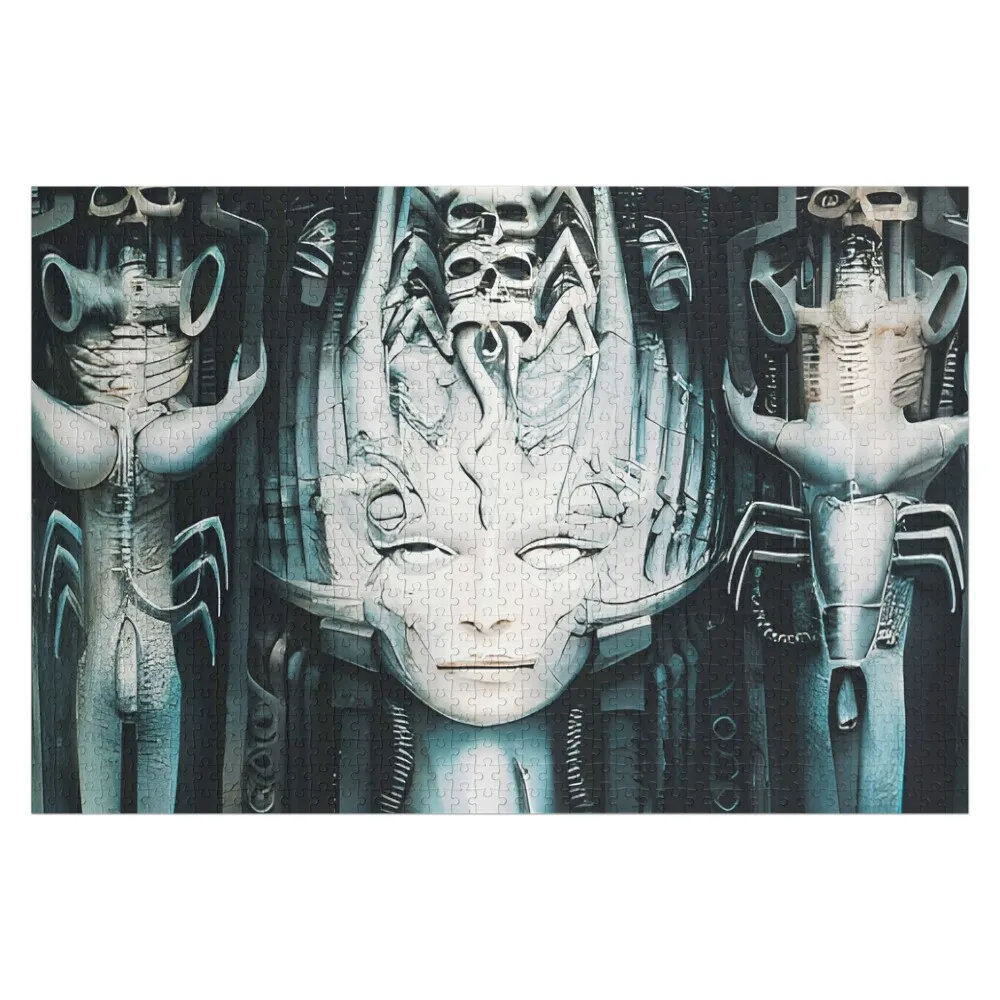 

Пазл-диорама с изображением женщины и черепов HR Giger, аксессуары для диюрамы, персонализированная игрушка с фото, деревянный пазл с именем на заказ