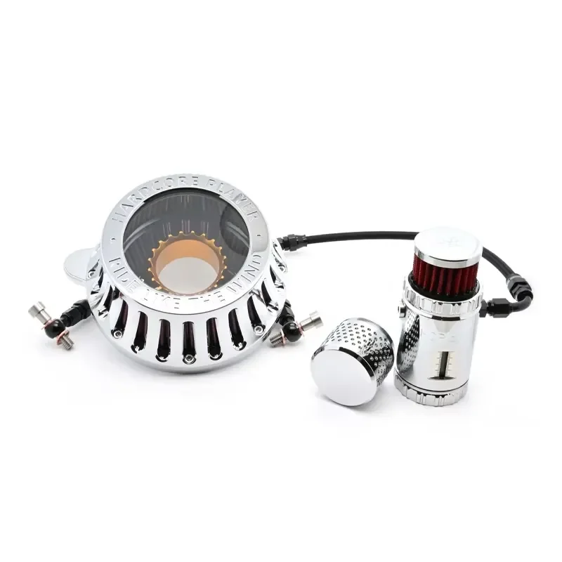 New HD Touring Softail Air Intakes for XL Sportster Dyna See-Through Circular Air Cleaner Catch Can Motorcycle Oil Filter