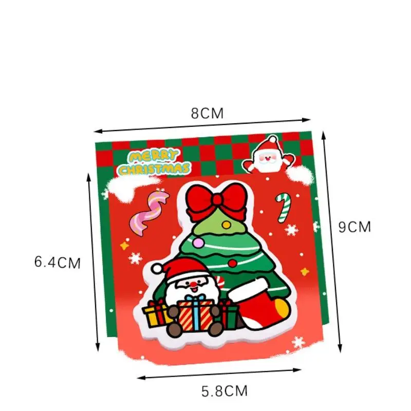 5/10Pcs Weihnachten Post-it Hinweis Nette Cartoon Weihnachten Baum Nachricht Sticky Note Student Schreibwaren Memo Pad Schule liefert Geschenke