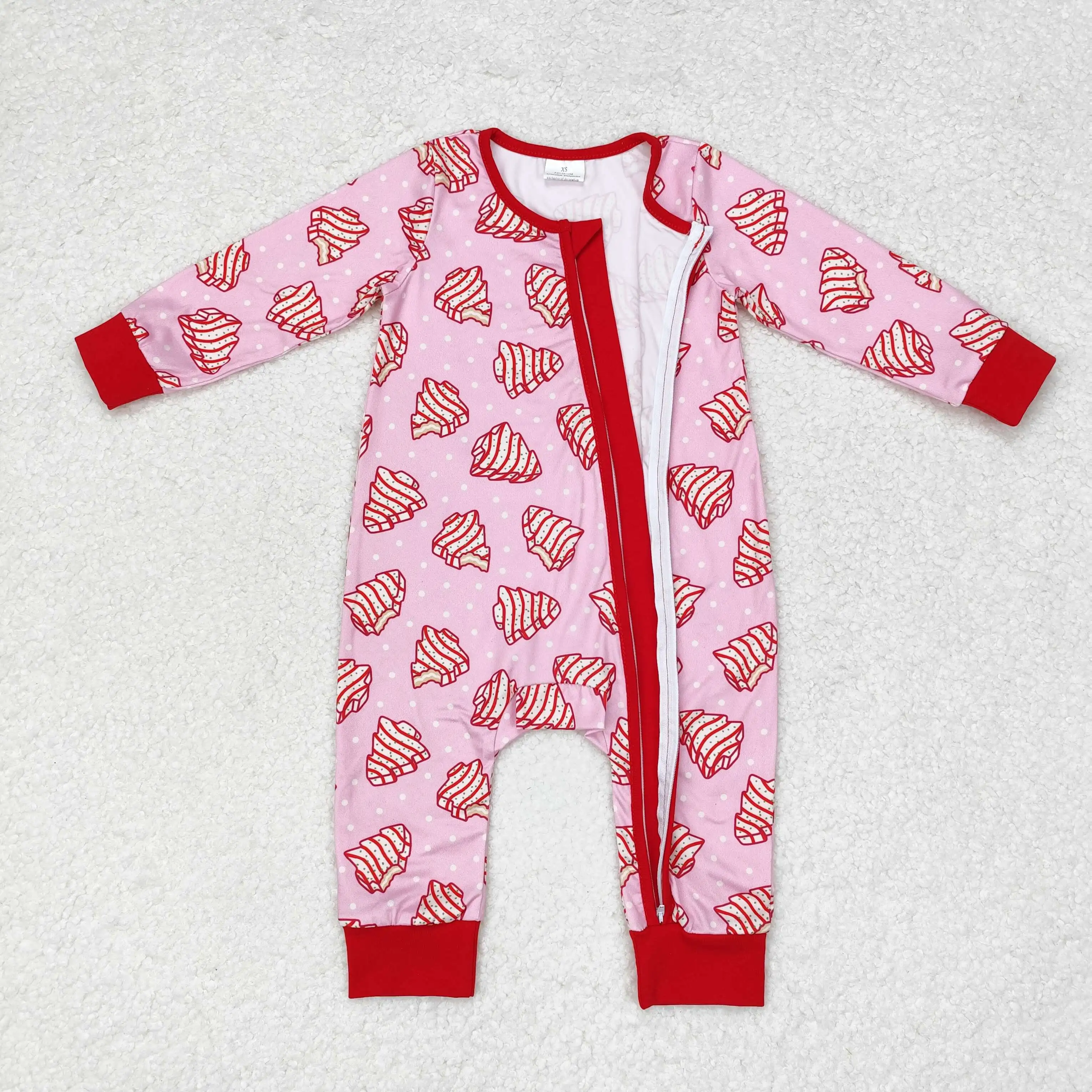 Wholesale Baby Boy Newborn One Piece Toddler Embroidery Dog Romper Kids Children Long Sleeves Bubble Infant Christmas Jumpsuit