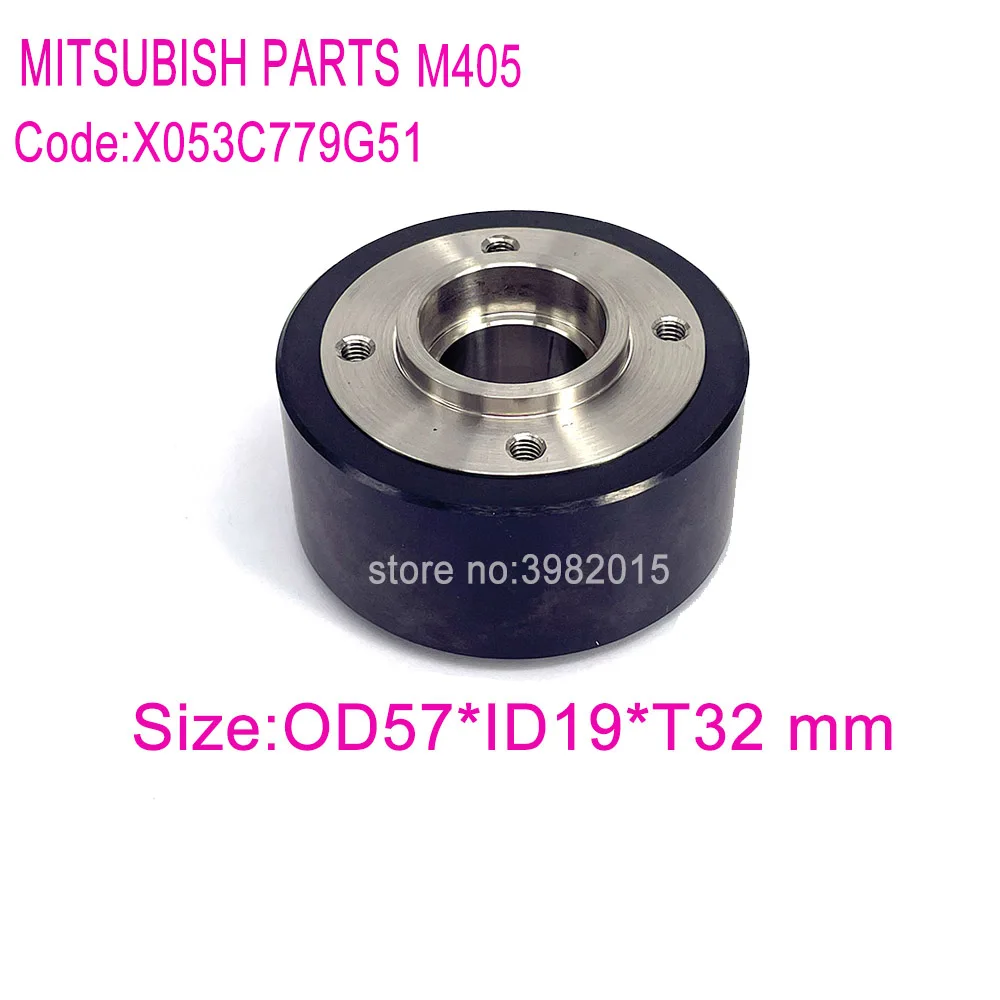 Mitsubishi Parts Ceramic Pinch Roller M405 Original Code X053C779G51 Size 57*19*32T for EDM Wire Cutting Machine