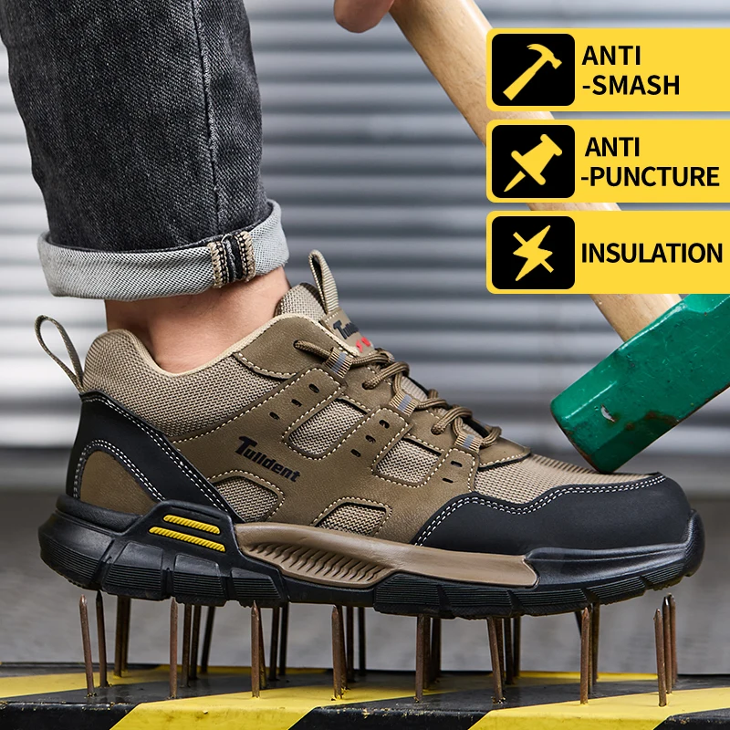 Men's Safety Shoes, Puncture Resistant Work Boots, Protective Shoes, Wear-Resistant Work Shoes, Insulated Shoes