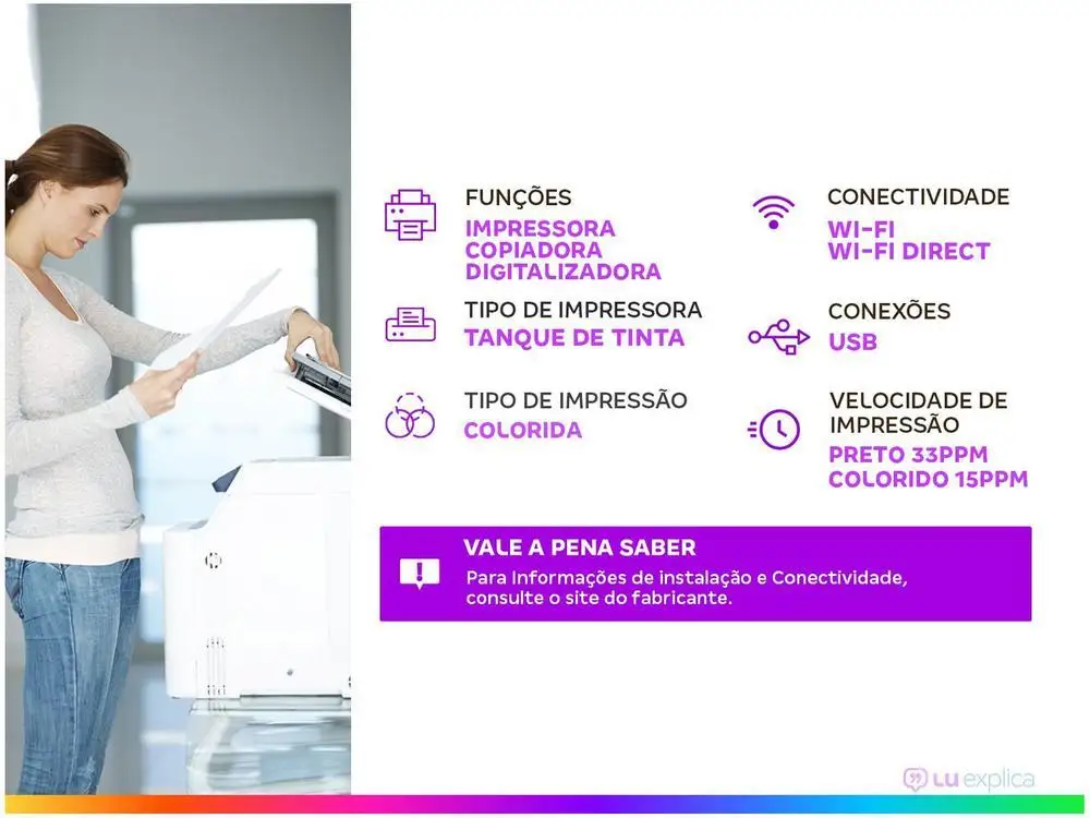 Impressora Multifuncional Epson Ecotank L3250 - Bivolt 2