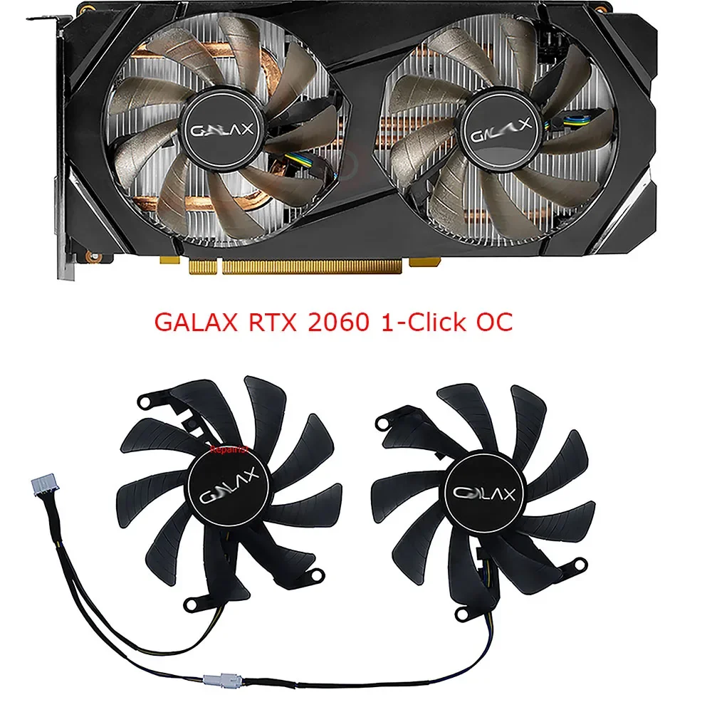 2ピース/セット、t129215su、グラフィックカードファン、ビデオクーラー、GALAX用 RTX 2060 1-Click OC, GALAX用 GTX 1660 Snapdragon Overseas Edition