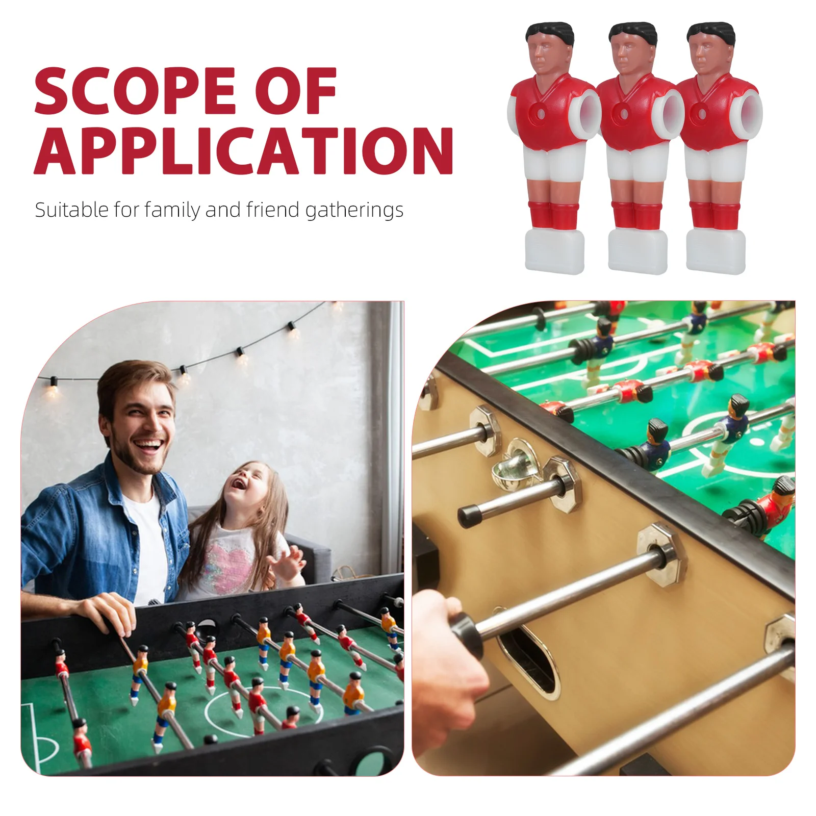 

11pcs Foosball Player Figures Table Football Accessories Replacement Soccer Athletes Durable Mini Action For Machine