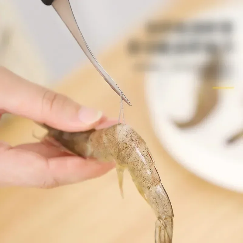 Stainless Steel Shrimp Deveiners Peelers Shrimp Line Cleaner PP Handle Shrimp Intestines Cutting Tools Kitchen Gadgets