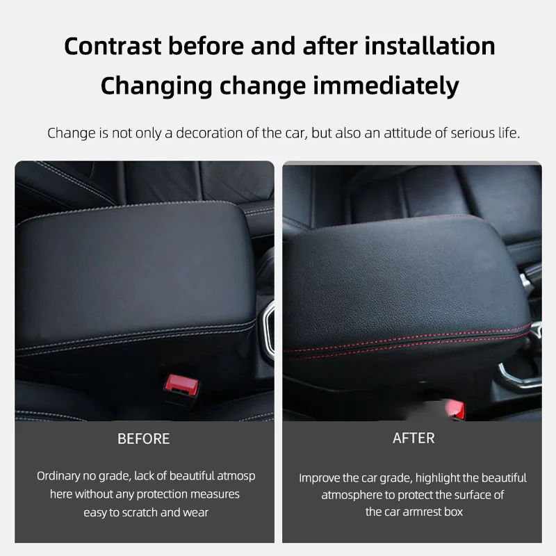 PU Leather Car Armrest Storage Box Mat For Jeep Wrangler JL 2018-2022 JK 2011-2017 Center Console Arm Rest Protection Cushion