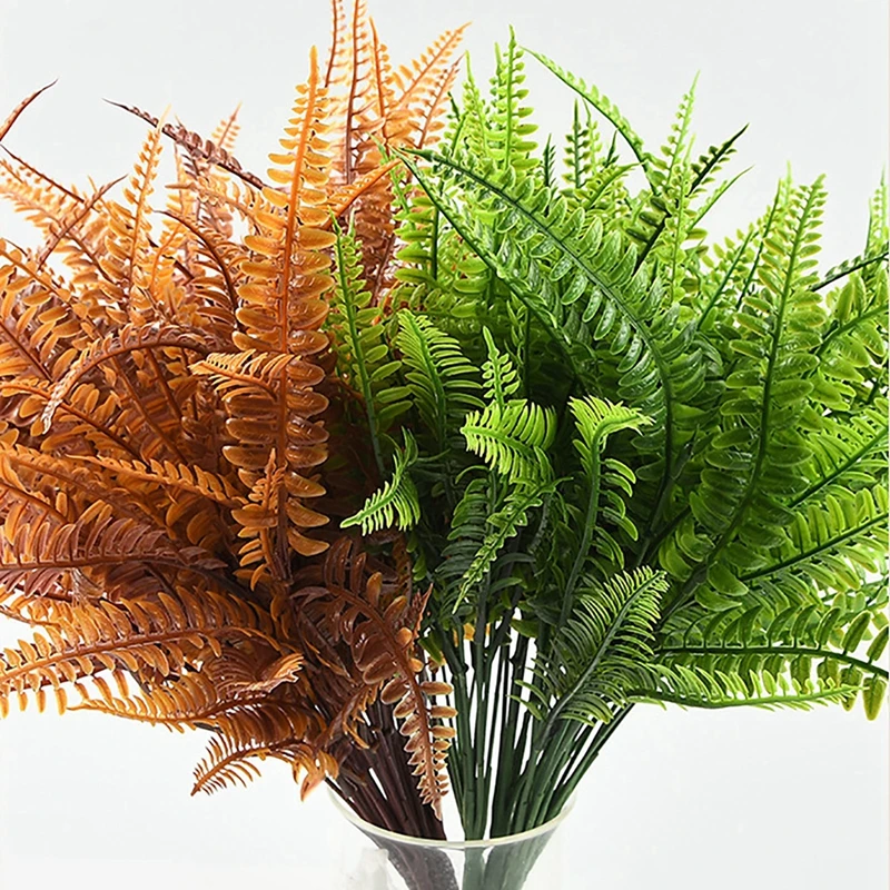 1/8/12pcs Artificial Plants Boston Ferns Fake Plants Greenery Artificial Plant Outdoor Indoor Home Garden Spring Autumn Decor