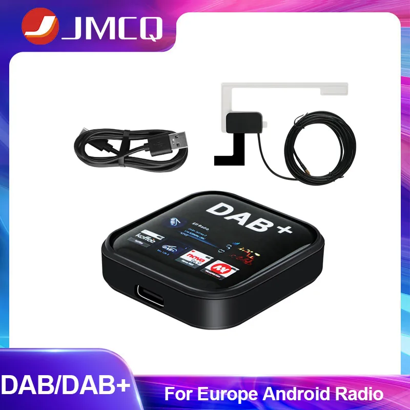 JMCQ DAB+ Antenna With USB Adapter Car Digital Radio Tuner Receiver DAB+ Adapter For Android Multimedia Player