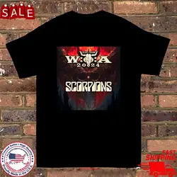 Scorpions Wacken 오픈 에어 2024 티셔츠, 긴 소매 또는 반팔, 풀 사이즈 S, 5XL, BE2276