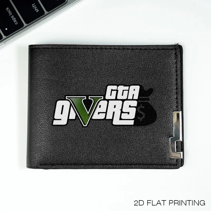 GTA يعطي شعار بو الجلود محفظة قصيرة للرجال نمط الأعمال دائم خفيفة الوزن كل يوم استخدام الموضة تصميم بسيط #1