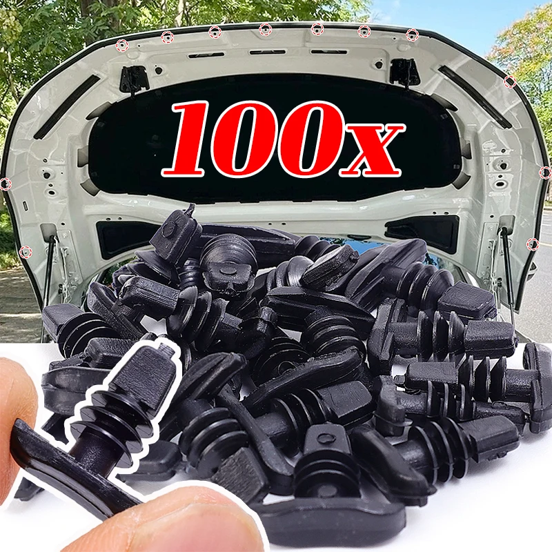 10-100PCS Car Bonnet And Door Seal Strip Clips Plastic Fixing Clip Fastener Suitable for Volkswagen Jetta Santana Passat Maeten