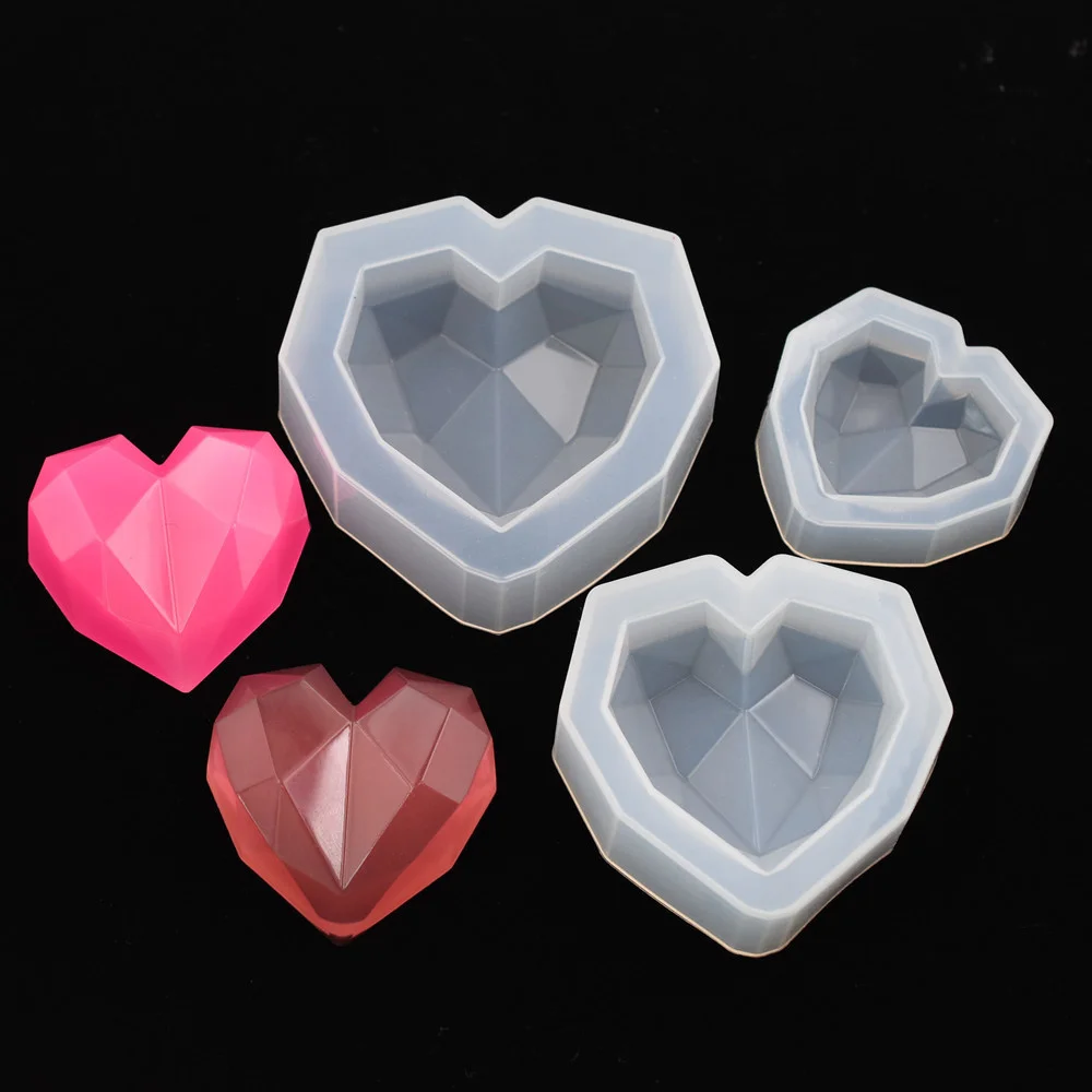 SNASAN Silicone Mold Heart Ornmant Silicone Mould Jewelry Making Tool Charms Epoxy Resin Molds Crafts