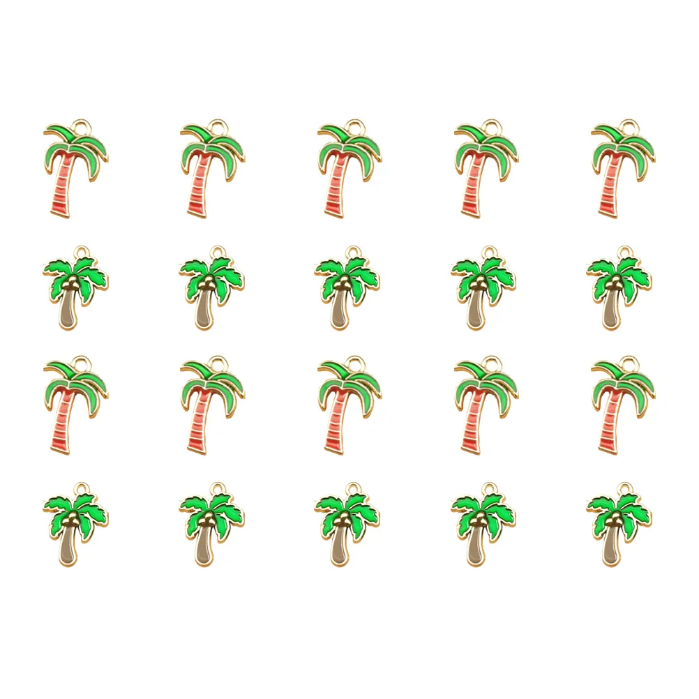 

20 Pcs Tree Earring Charms Accessories Trendy Earrings Jewelry Pendant Christmas Alloy Accessory