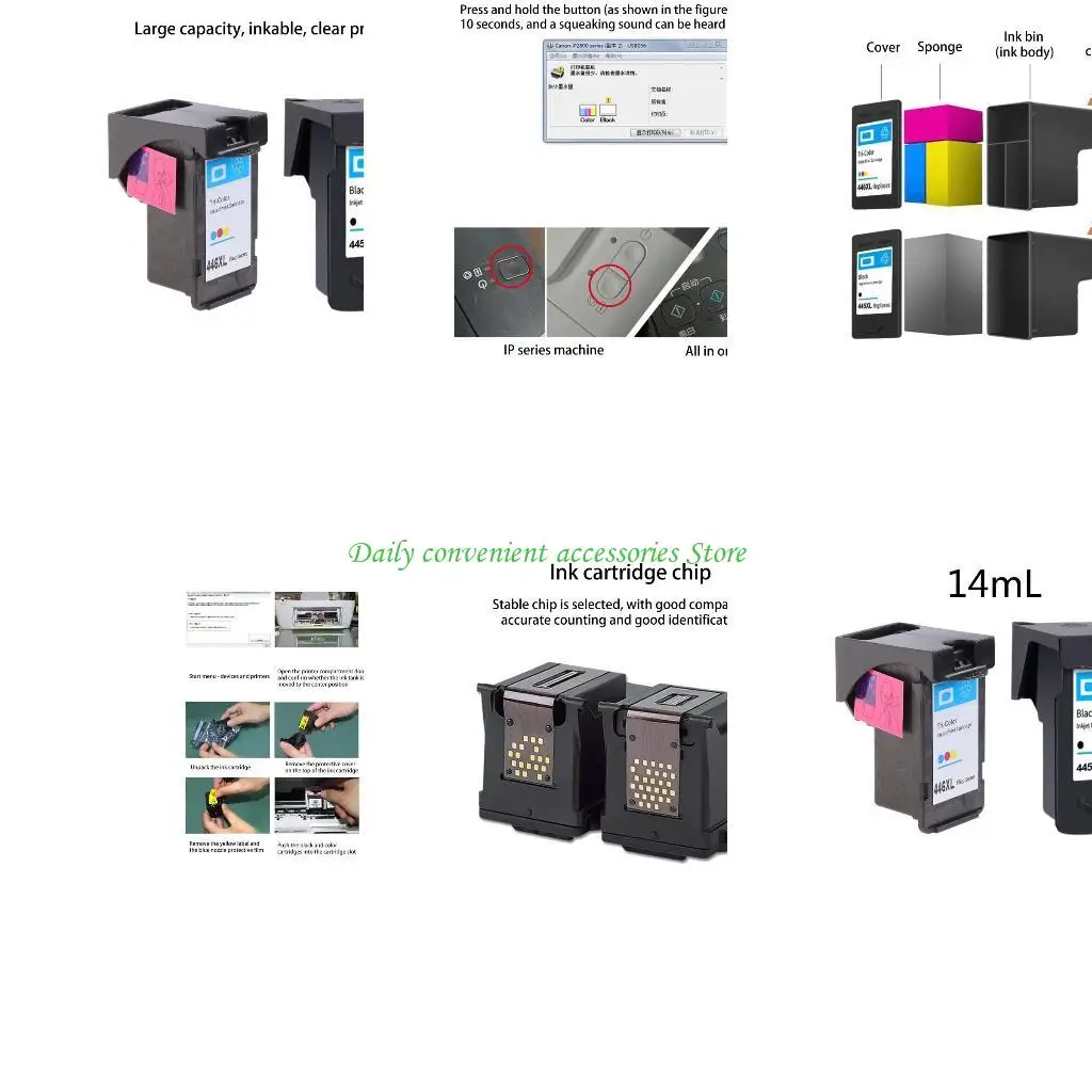 

Картридж 97QB для PG445 CL446 Картриджи для струйных принтеров iP2810 MG2410 2540 2940 MX494 TS204 304