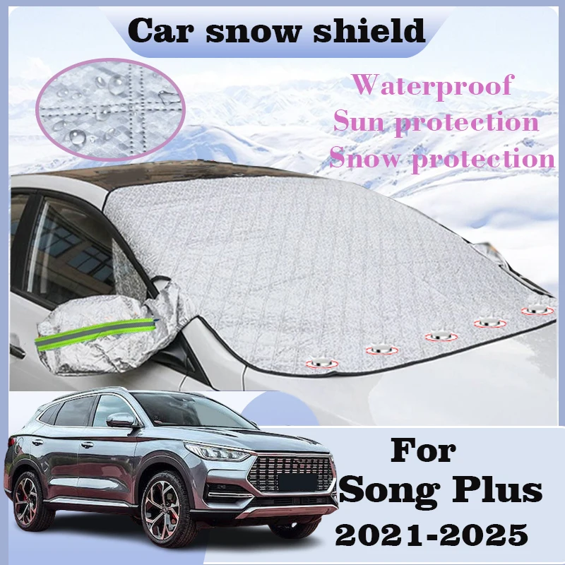 

Car Snow Cover For BYD Song Plus DM i Seal U 2021-2025 Sunshades Sun Visor Windshield Covers Sunshade Anti-dirty Car Accessories