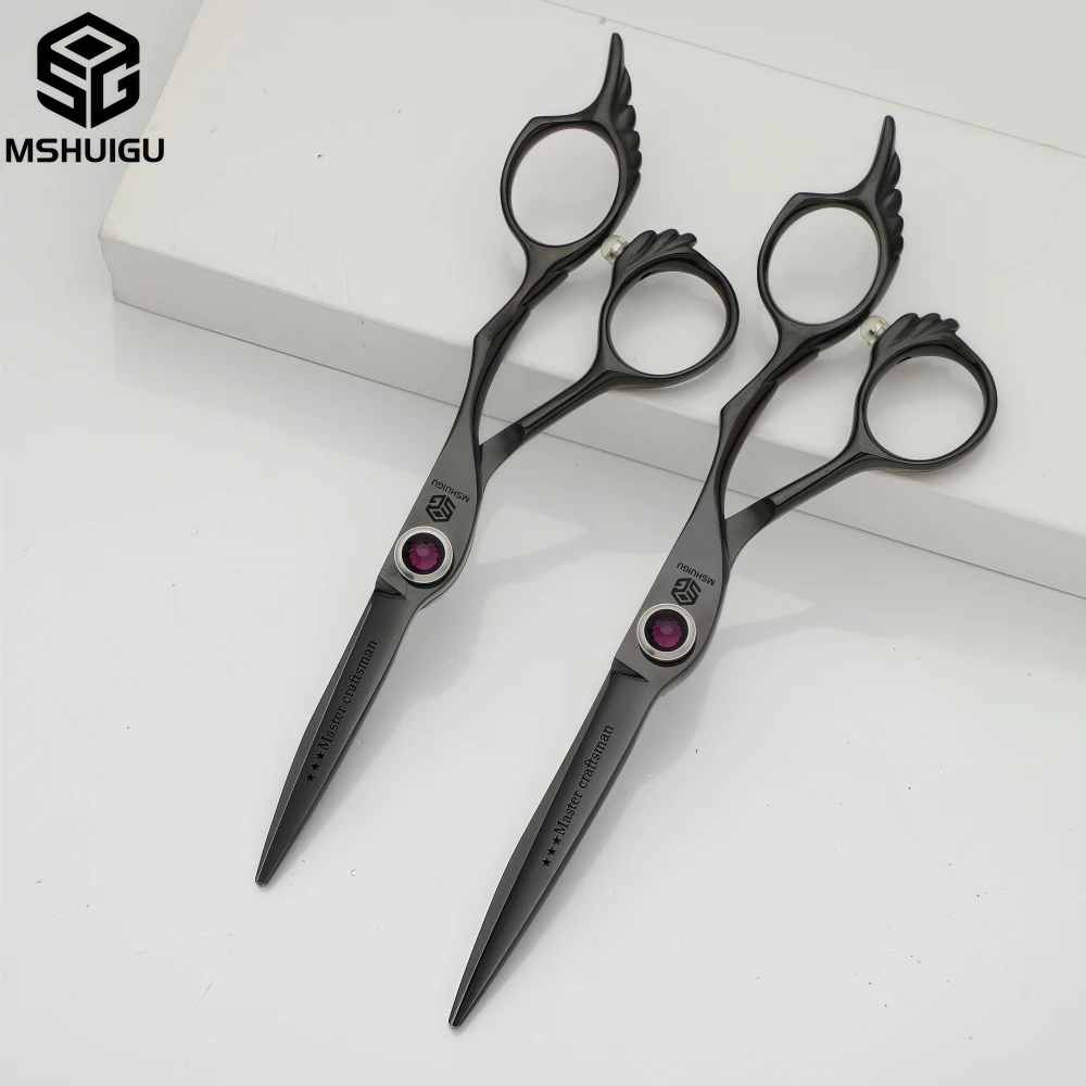 MSHUIGU مقص حلاق احترافي مقصات تحفيف متعددة الوظائف اليابان 440C 4-5-5.5-6 بوصة مقص صغير الحجم أدوات الصالون