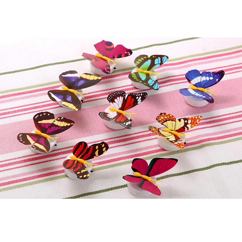 

Led Butterfly Night Light Color Changing Stick On Wall Lights For Kids Room Christmas Party Home Garden Decoration Random