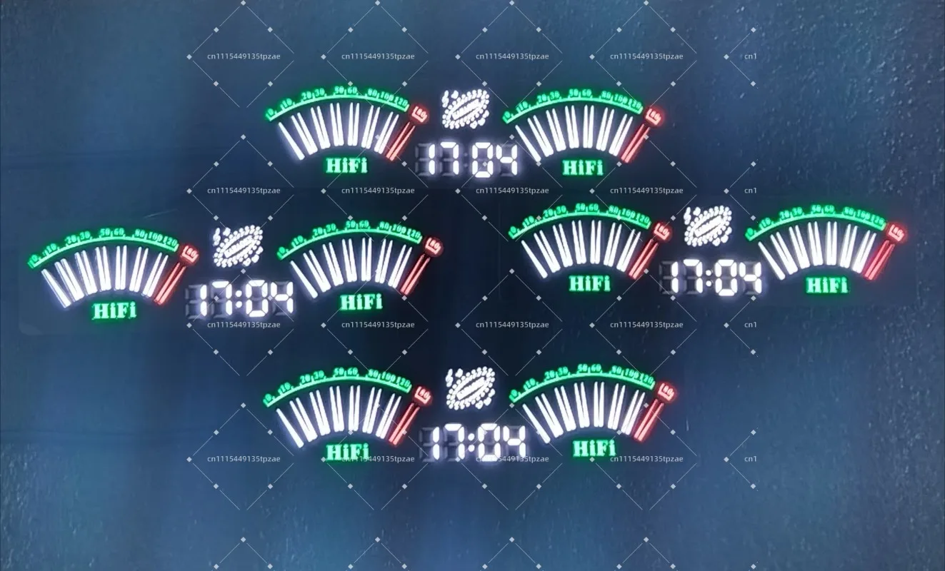 Desktop Luminous Ornament Vacuum Fluorescent VFD Display, Music Audio Frequency Spectrum, VU Level Meter Indicator