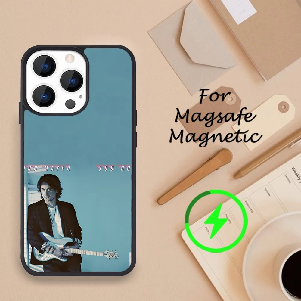 Singer J-John Mayer Phone Case For iPhone 11 12 13 14 15 Pro Max Plus Mini X Magsafe Magnetic