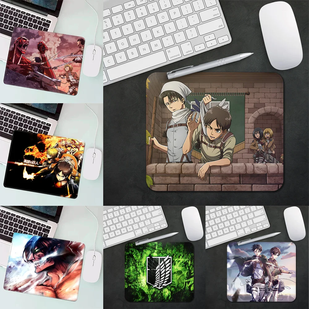 Attack On Titan Gaming Mouse Pad XS Small Mousepad For PC Gamer Desktop Decoration Office Mouse Mat Deskmat Rug