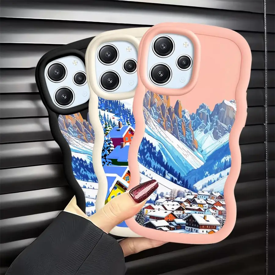 حافظة ثلج شتوية لطيفة لهاتف Xiaomi Redmi 10A A5 A3 13C 12C 9C A1 + A2 Plus 14C 9T 10C غطاء هاتف ناعم #1