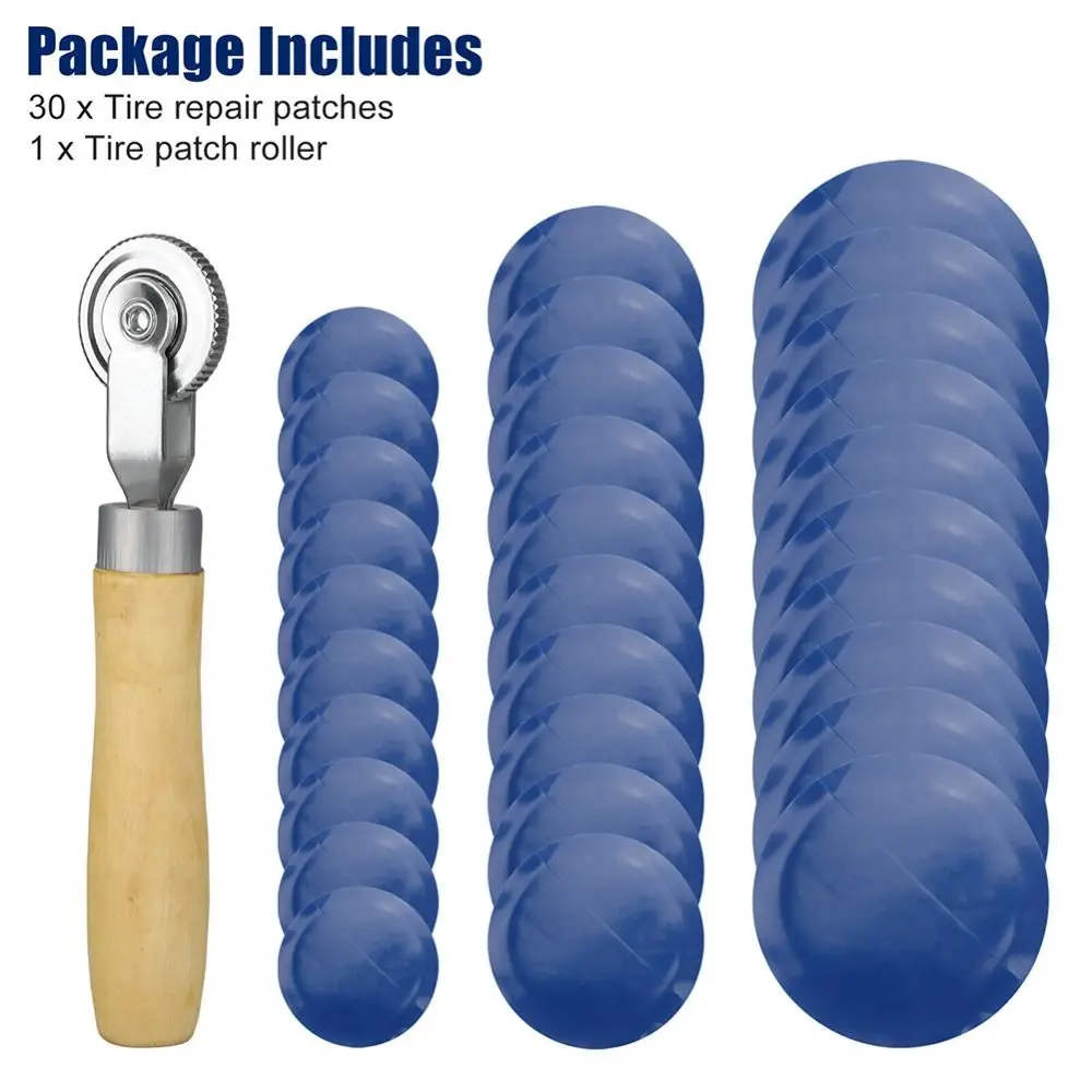 

31 шт. прочный аварийный комплект для ремонта автомобильных шин, бескамерный портативный автомобильный бескамерный патч, профессиональные автомобильные аксессуары для мотоциклов