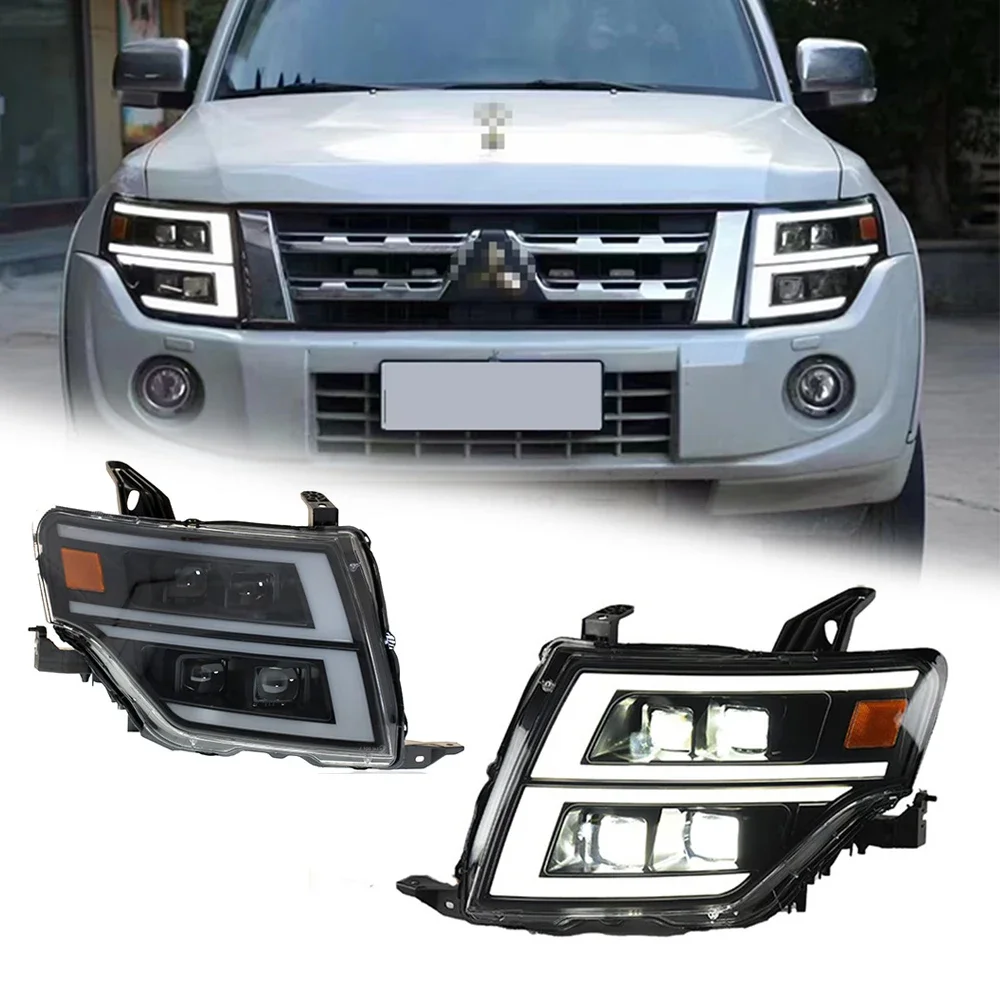

LED HeadLights For Mitsubishi PAJERO V97 V87 V93 09-21 Full Led DRL Car Head Lamp Assembly Signal Accessories Modified Lamp